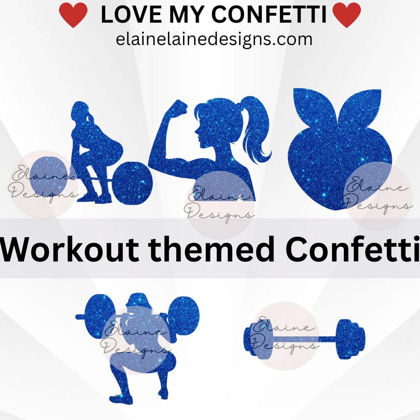 Girl Power Confetti – Fitness Party Decor for Girls Who Lift, CrossFit, and Weightlifting Celebrations, EED-C-4