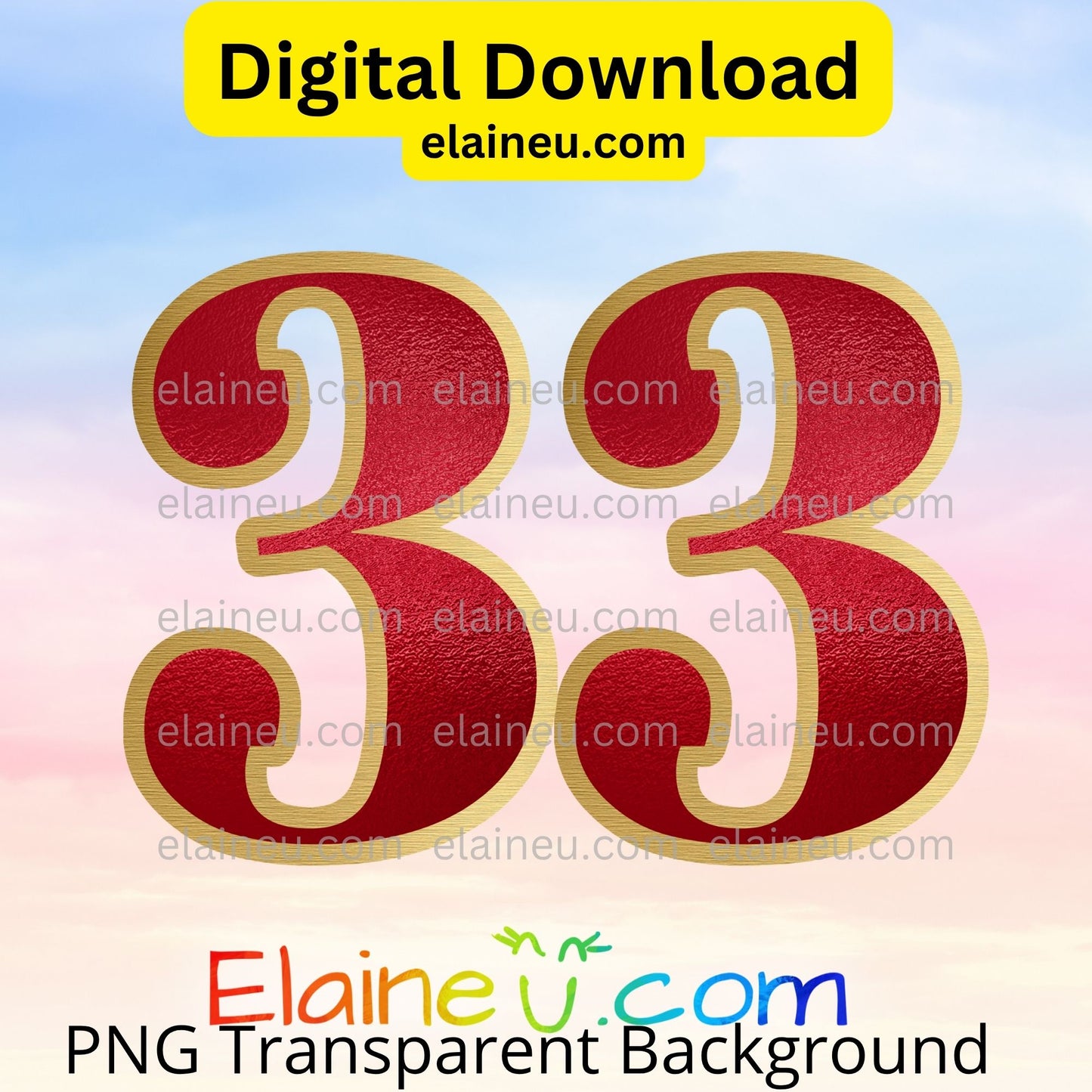 Red and gold metallic numbers digital download featuring 0–9 with a reflective metallic texture. Each number blends rich red and gold tones for an elegant, festive finish. Provided as 300 DPI PNG files with transparent backgrounds and JPG files with white backgrounds. Ideal for weddings, Christmas, Valentine’s, and party décor projects. Perfect for invitations, signage, and printable crafts.
