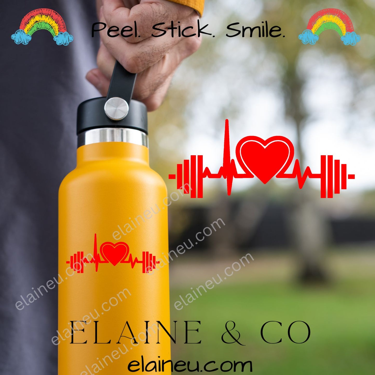 Workout decal sticker featuring a barbell and heart design, available in black, white, red, brushed gold, and blue. Made from durable vinyl for cars, laptops, tumblers, and gym gear. Perfect for CrossFit athletes, fitness lovers, and trainers. Sizes shown in images are not to scale – refer to size options for details.