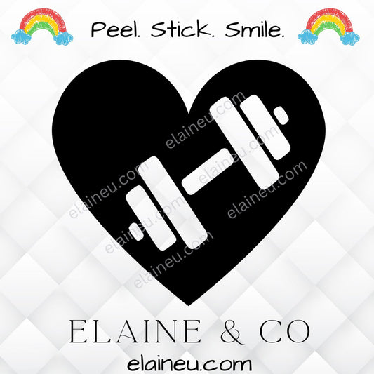 Title: Barbell and Heart Fitness Decal β Vinyl Gym Sticker for Car Windows, Laptops, and Water Bottles (Choose Size and Color)
Description:
Strong body. Strong heart.  
This Barbell and Heart Fitness Decal captures the passion behind every lift. Featuring a bold heart design with a barbell cutout in the center, itβs a simple yet powerful reminder that fitness isnβt just about strength β itβs about love for the process. Whether itβs your car window, water bottle, or laptop, this decal keeps your motivation