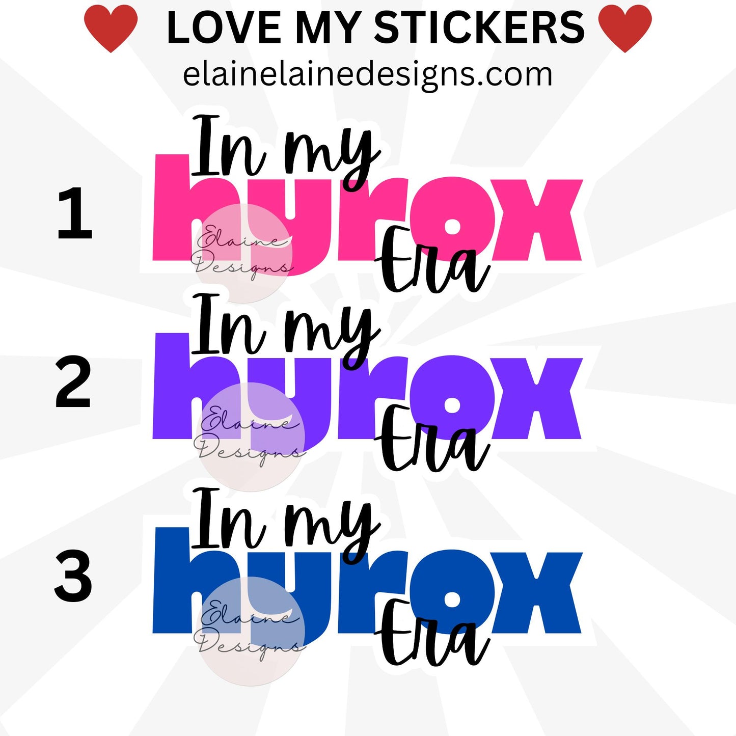 In My Hyrox Era Sticker – Hyrox Athlete, Finisher; Competitor Sticker, Hyrox sticker, Crossfit sticker, EED-RUN-32