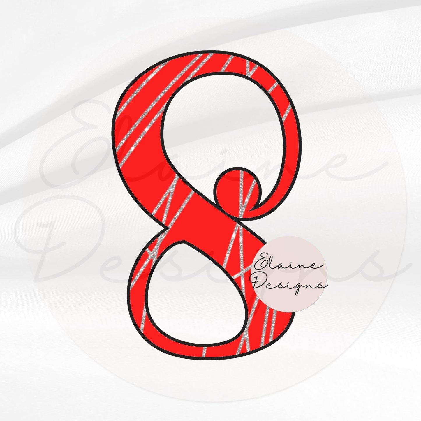 Christmas Numbers Clipart – Red Sparkly Numbers (Digital Download), PNG, Printable, Christmas clipart, Red Numbers, EED-N-371