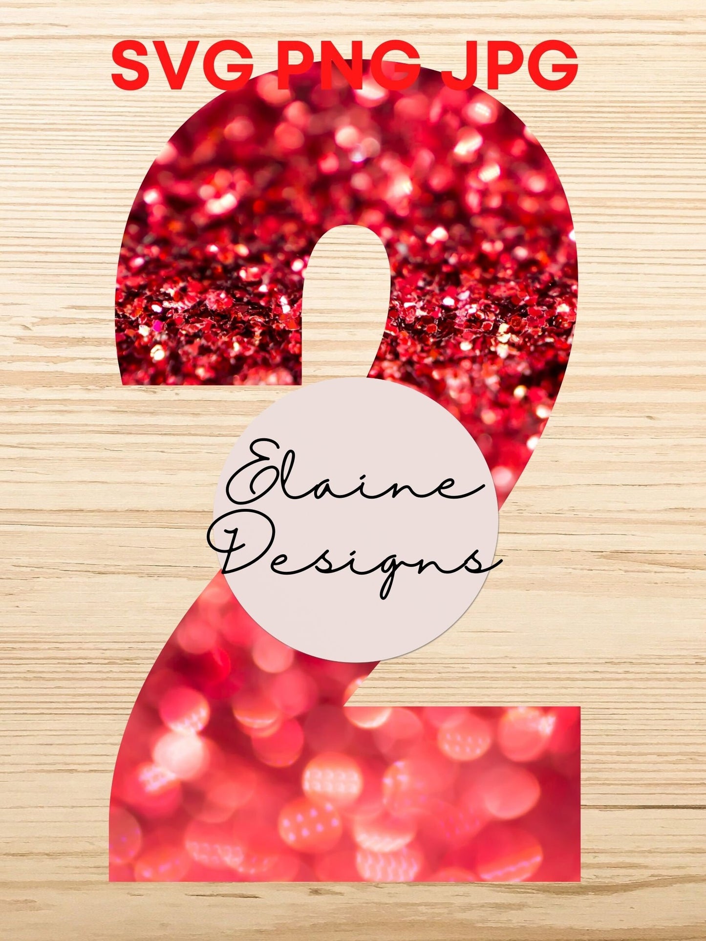Elegant Red Glitter Numbers 0-9 | PNG & JPG Digital Files | Birthday, Weddings, Table Numbers, DIY Crafts, EED-N-9