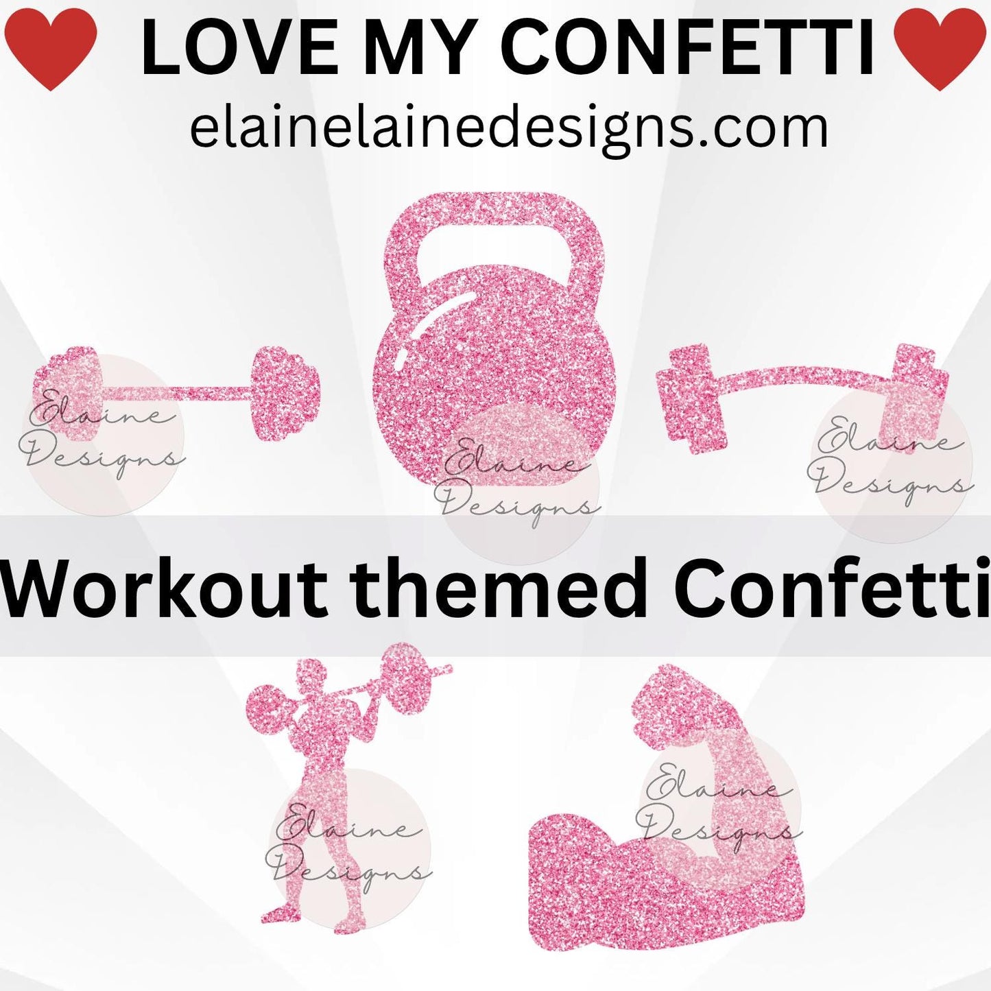 Weightlifting Confetti – Fitness Party Decor for CrossFit, Gym, and Workout Celebrations, EED-C-5