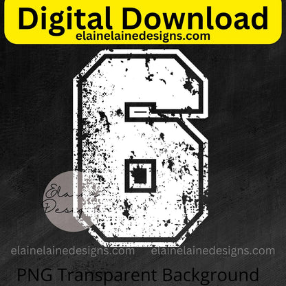 White Distressed Varsity Numbers 0-9 | Sports Numbers for Jerseys, Team Events, Birthdays, DIY Crafts, EED-N-568