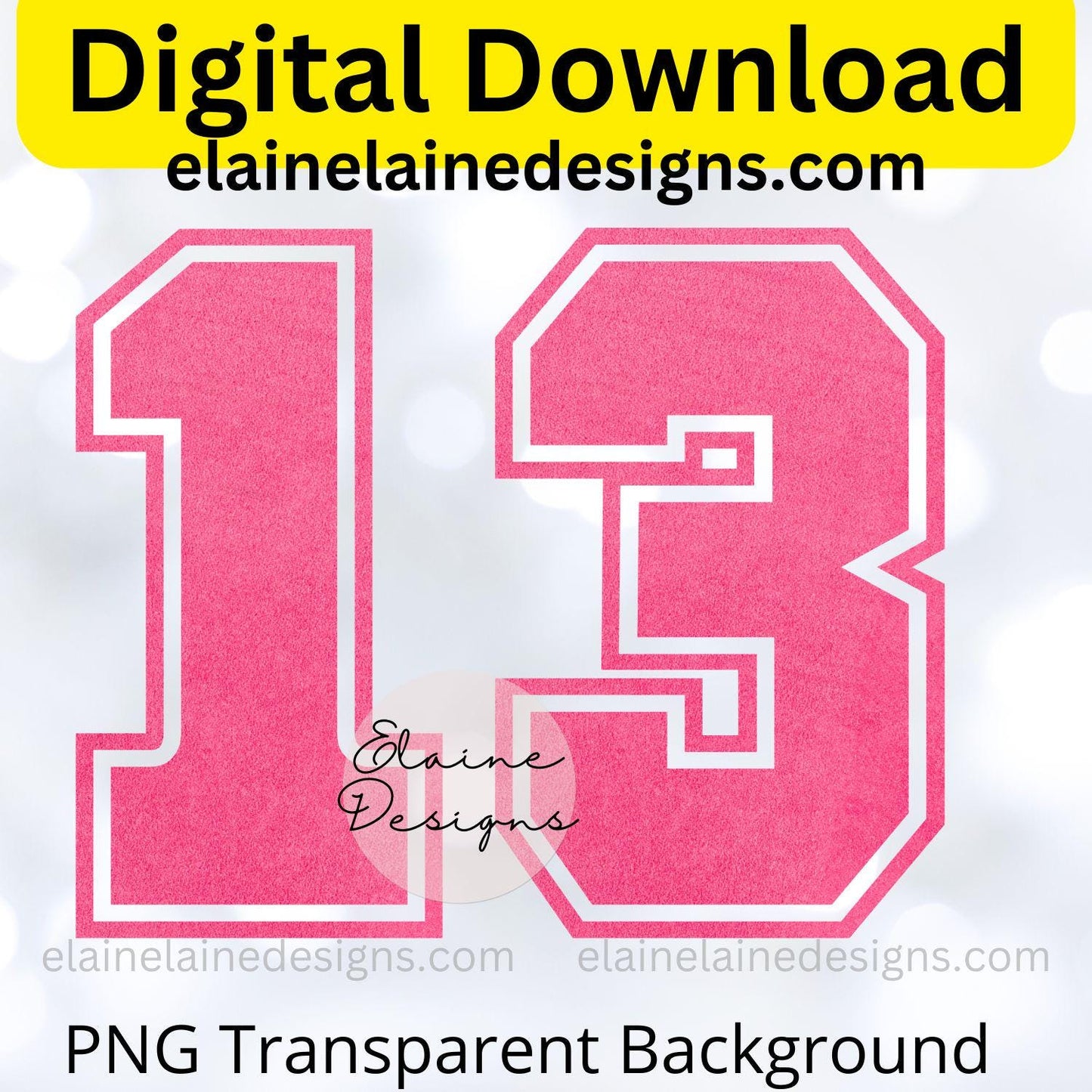 Pink Varsity Jersey Numbers 0-9 | Girl Sports Numbers | Birthdays, Team Jerseys, Parties, DIY Crafts, EED-N-599