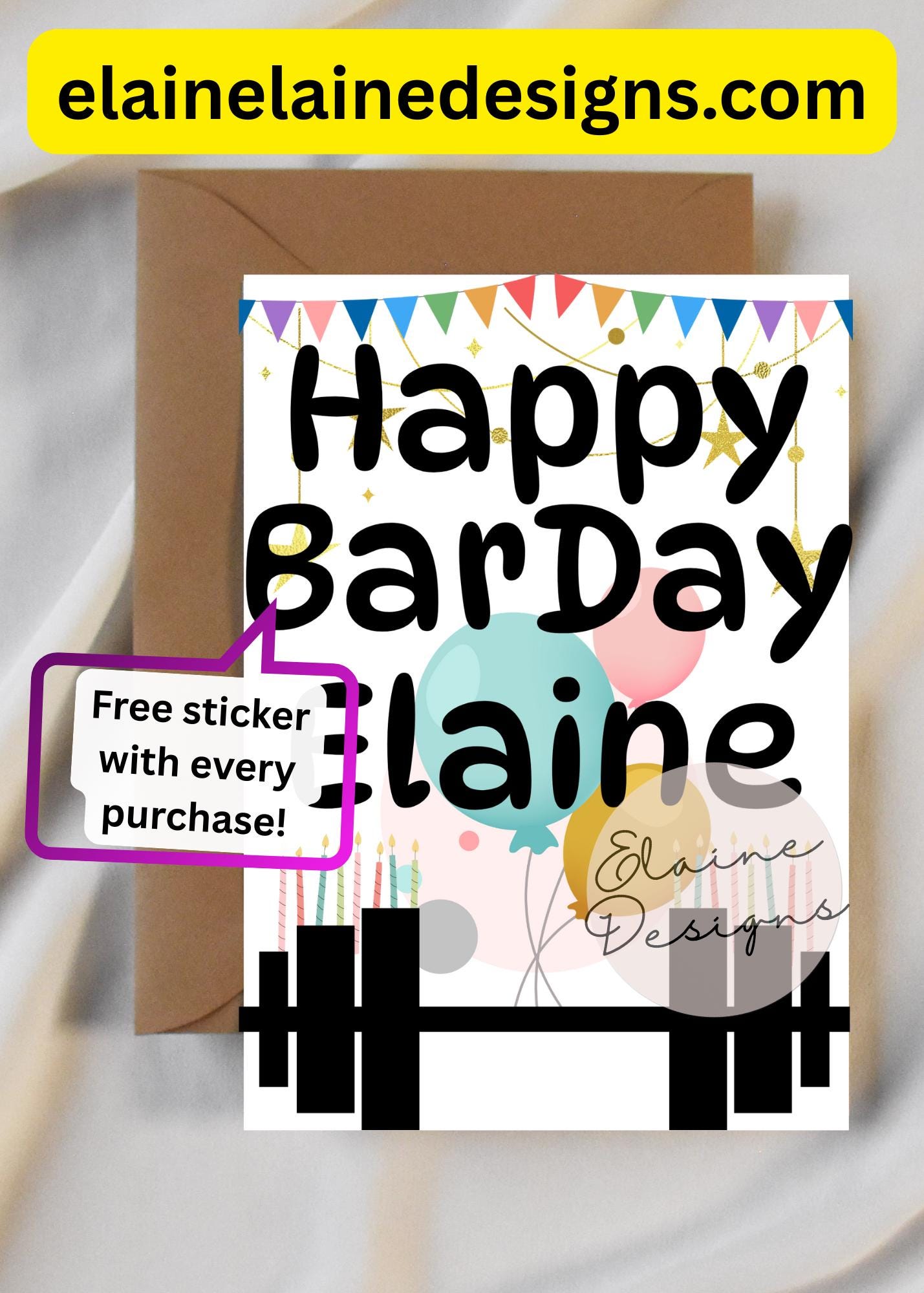 Personalized Barbell Birthday Card | Fitness Birthday Card | HYROX CrossFit Gym Gift, EED-CARDS-43