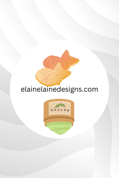 Tennis Spin Stickers – Japanese Food / Sushi Theme (Uni or Nigiri, Tuna Roll or Kani, Tempura or Takoyaki, Taiyaki or Matcha), Tennis Butt Stickers, Tennis Party, Tennis Favors, Pickleball Stickers, EED-SPIN-195