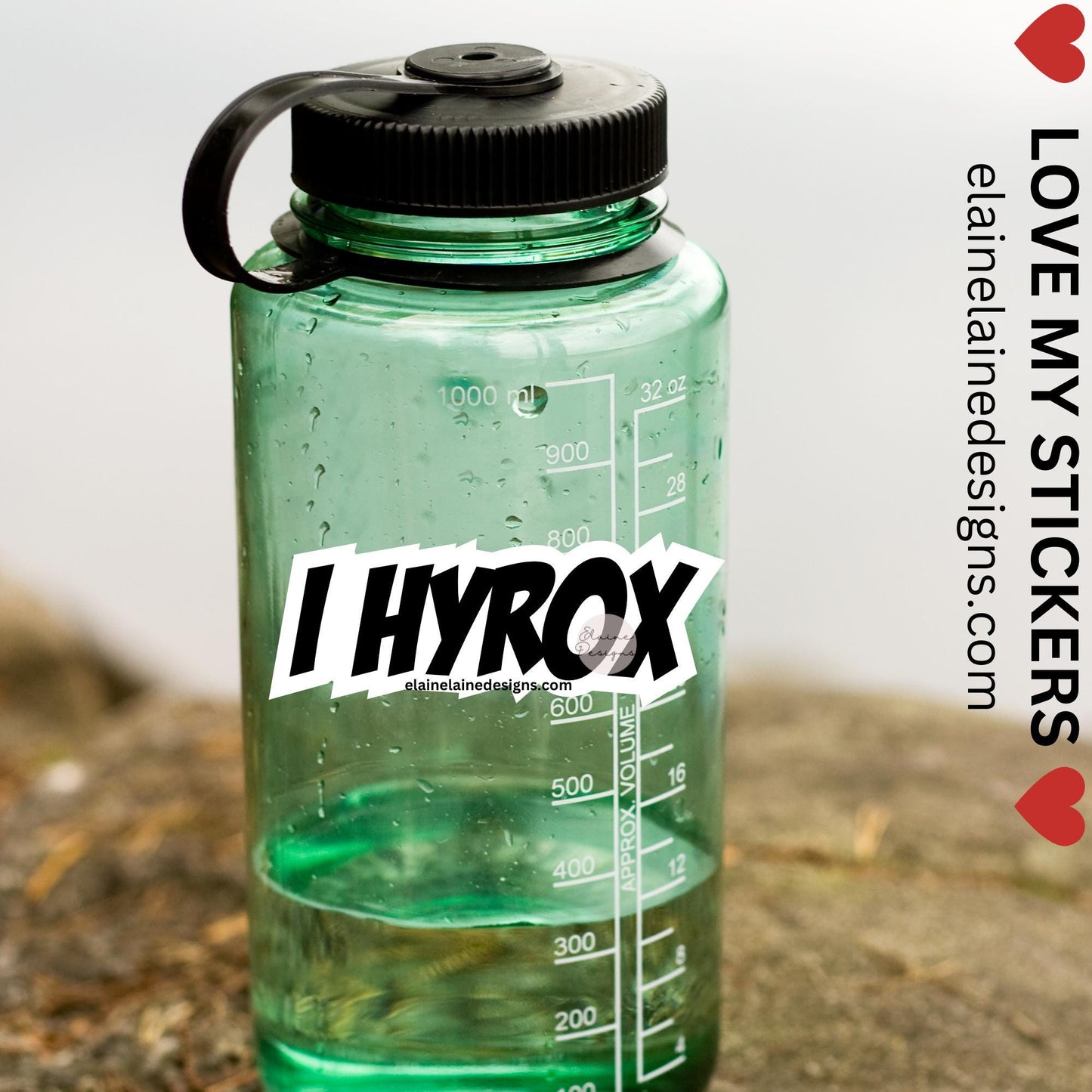 Hyrox Sticker – Fitness Vinyl Decal Featuring the Phrase “I Hyrox”, EED-RUN-11