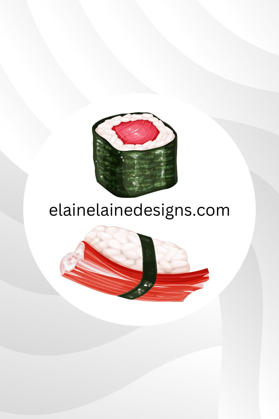 Tennis Spin Stickers – Japanese Food / Sushi Theme (Uni or Nigiri, Tuna Roll or Kani, Tempura or Takoyaki, Taiyaki or Matcha), Tennis Butt Stickers, Tennis Party, Tennis Favors, Pickleball Stickers, EED-SPIN-195