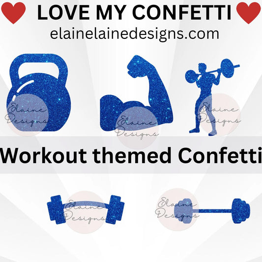 Weightlifting Confetti – Fitness Party Decor for CrossFit, Gym, and Workout Celebrations, EED-C-5