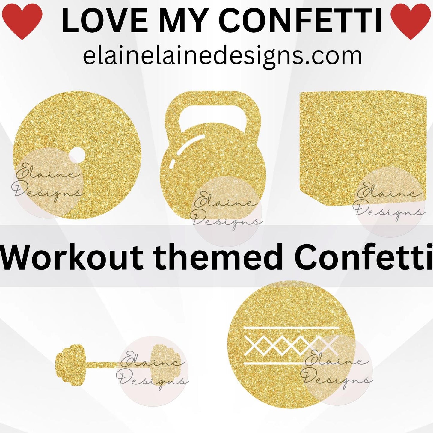 CrossFit & Hyrox Confetti – Fitness Party Decor for Athletes and Workout Celebrations, EED-C-2
