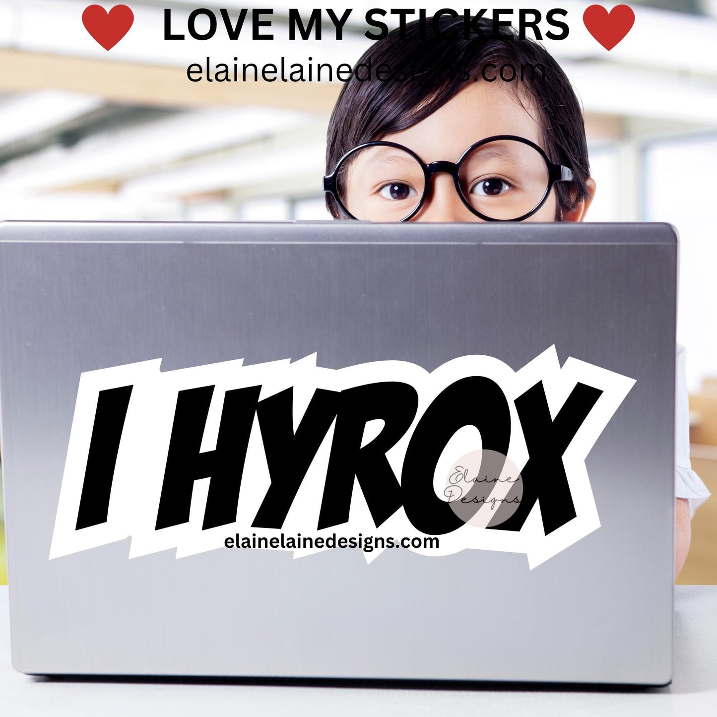 Hyrox Sticker – Fitness Vinyl Decal Featuring the Phrase “I Hyrox”, EED-RUN-11
