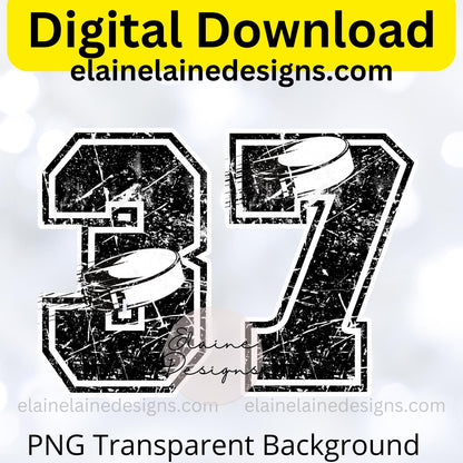 Hockey Numbers 0-9 | Varsity Style Grunge Distressed | Hockey Jerseys, Teams, Parties, DIY Crafts, EED-N-587