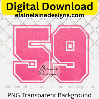 Pink Varsity Jersey Numbers 0-9 | Girl Sports Numbers | Birthdays, Team Jerseys, Parties, DIY Crafts, EED-N-599