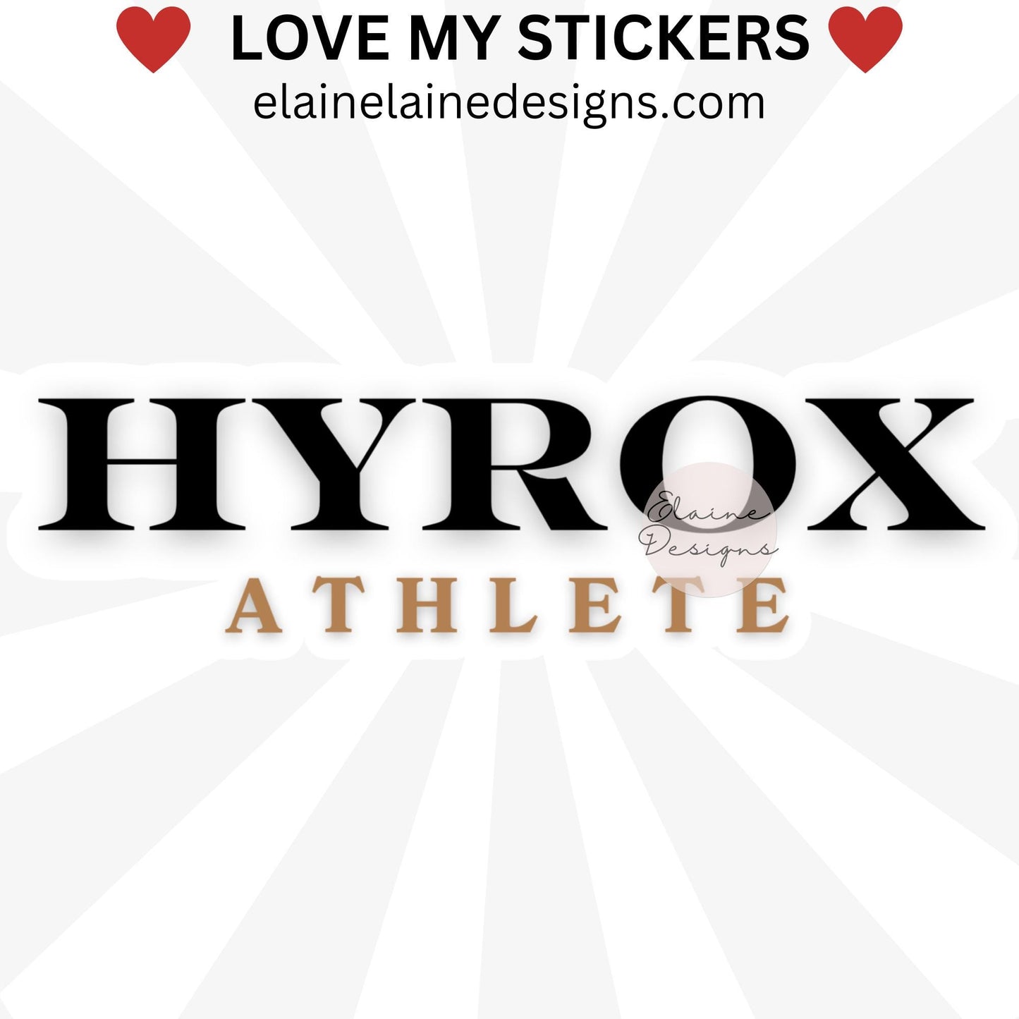 Hyrox Athlete Sticker – Black and Gold Fitness Sticker, Crossfit sticker, Hyrox sticker, fitness sticker, hyrox competitors sticker, Hyrox Finisher sticker, EED-RUN-24