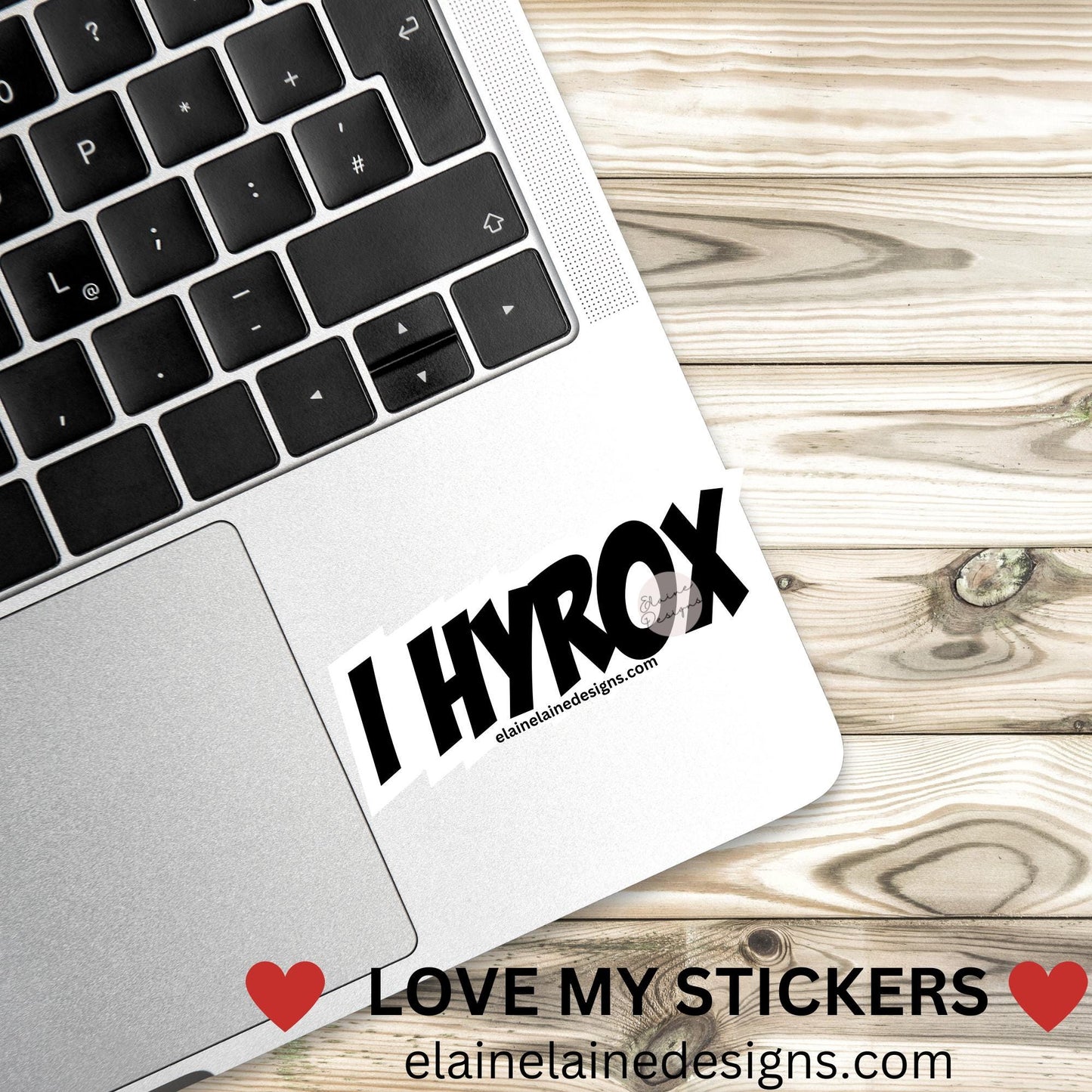 Hyrox Sticker – Fitness Vinyl Decal Featuring the Phrase “I Hyrox”, EED-RUN-11
