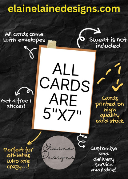 Hyrox Birthday Card – 8K vs Eat Cake | Funny Fitness WOD Birthday Card | CrossFit &amp; Gym Humor | Free Sticker, EED-CARDS-17