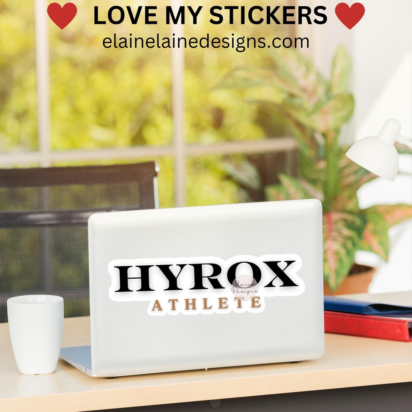 Hyrox Athlete Sticker – Black and Gold Fitness Sticker, Crossfit sticker, Hyrox sticker, fitness sticker, hyrox competitors sticker, Hyrox Finisher sticker, EED-RUN-24