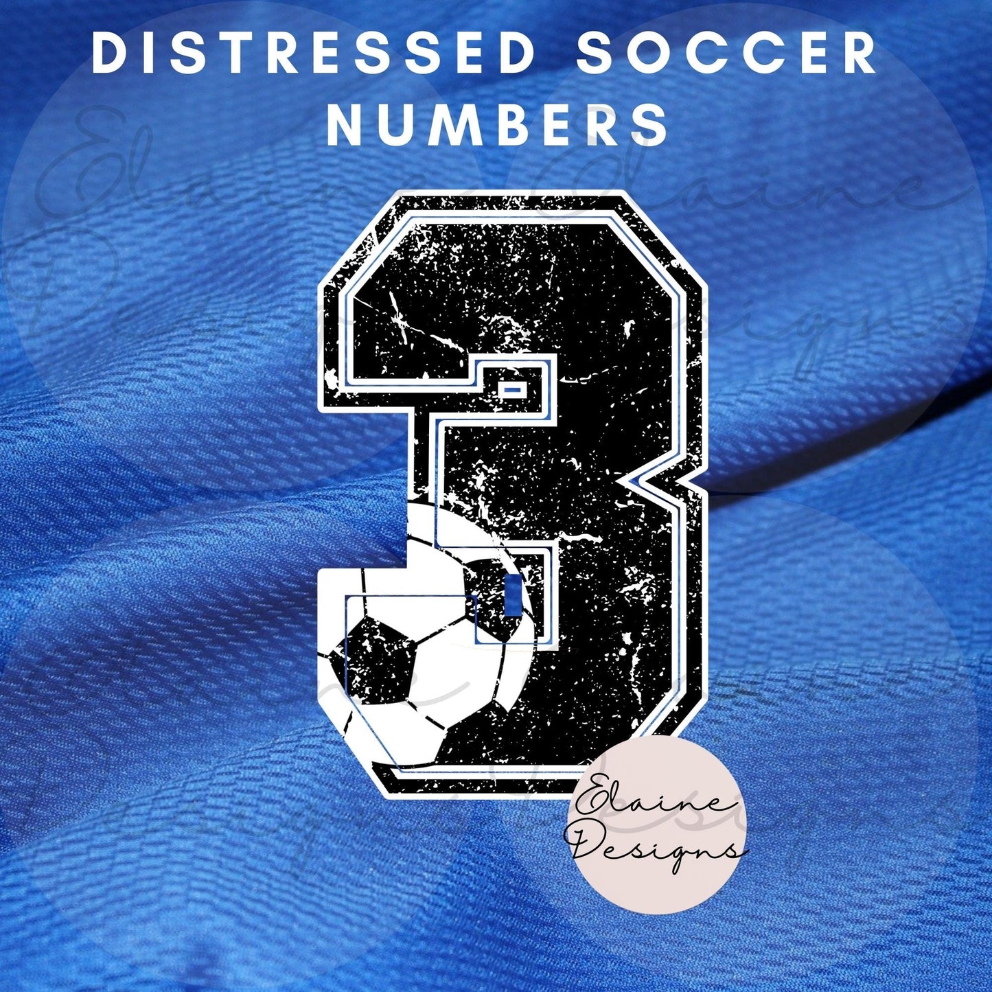 Soccer and Football Varsity Numbers 0-9 | Grunge Sports Numbers with Soccer and Football Detail | PNG Digital Download, EED-N-402
