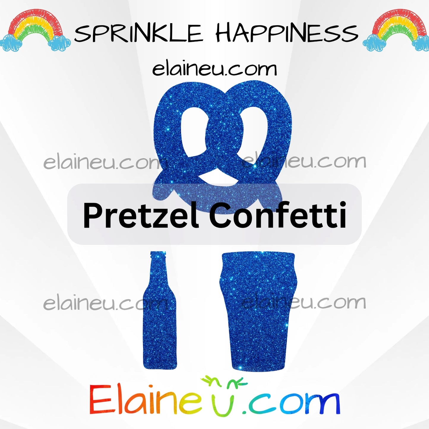 Beer and Pretzel Confetti – Party Decor with Beer Cup, Beer Bottle, and Pretzel, EU-C-58