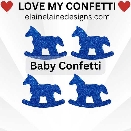 Rocking Horse Confetti – Baby Shower and Party Decor, EU-C-52