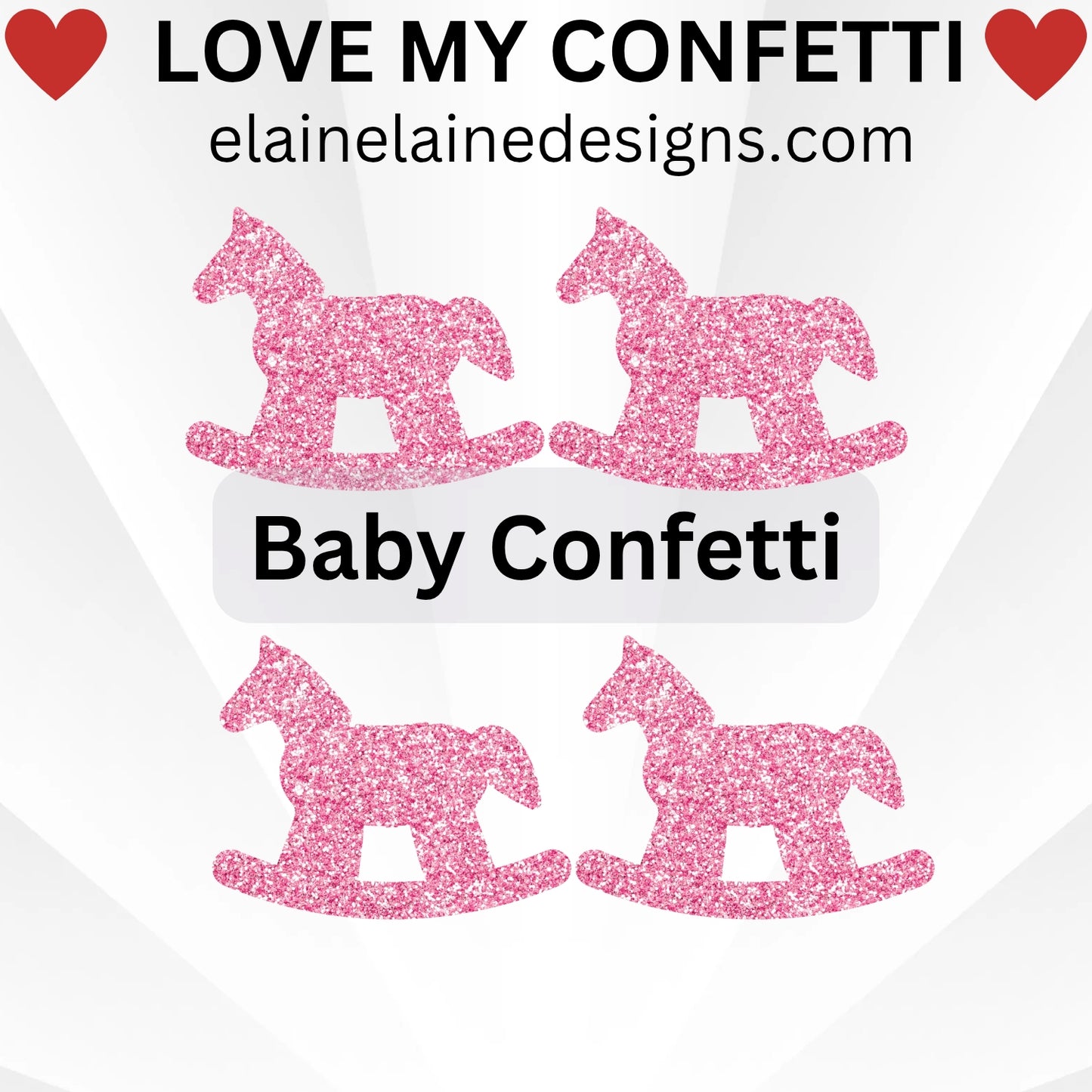 Rocking Horse Confetti – Baby Shower and Party Decor, EU-C-52