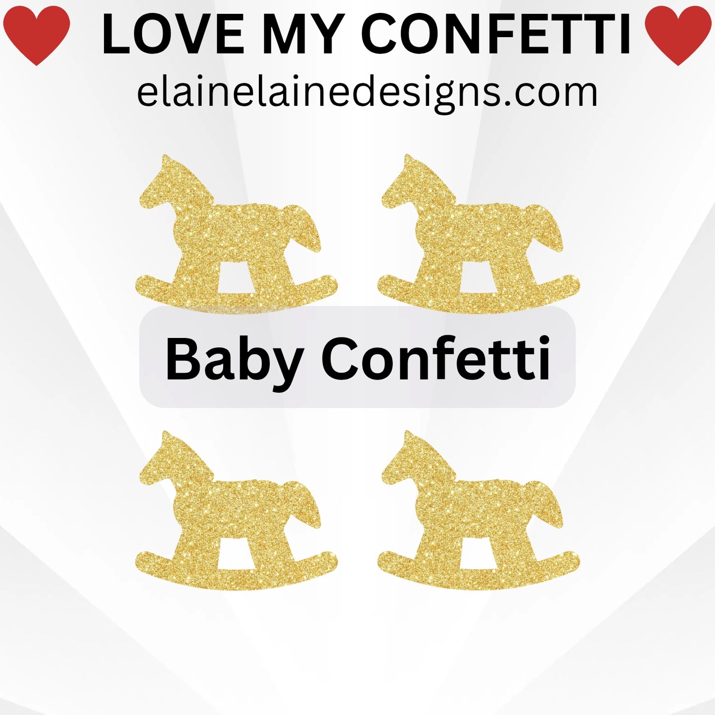 Rocking Horse Confetti – Baby Shower and Party Decor, EU-C-52