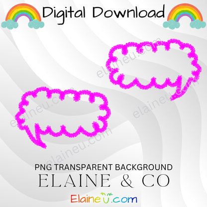 Handdrawn crayon clipart - speech bubbles in png and jpg format.  There are 30 different handdrawn crayon speech bubbles