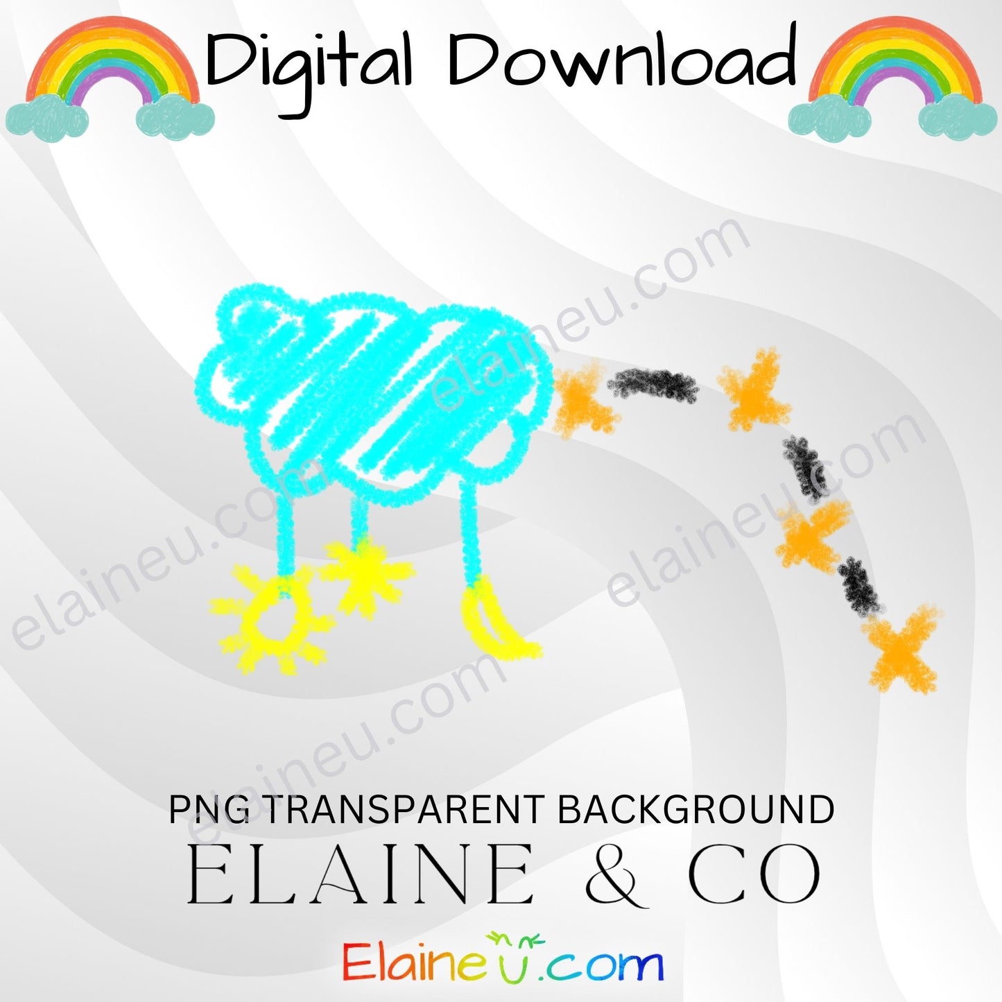 handdrawn crayon doodles space themed.  30 different space shapes including aliens, spaceships, planets, stars, moon, rainbows and more.