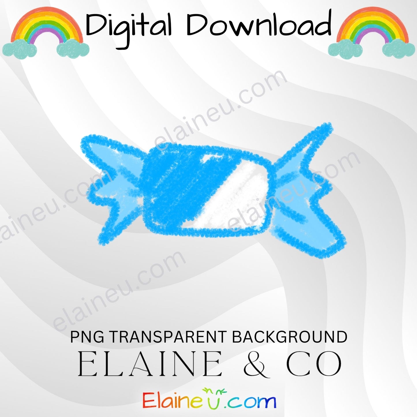 handdrawn crayon clipart - candies, candy, lollipop, gummy bears, gummy worms, candy necklaces, nerd clusters