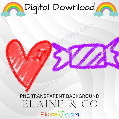 handdrawn crayon clipart - candies, candy, lollipop, gummy bears, gummy worms, candy necklaces, nerd clusters