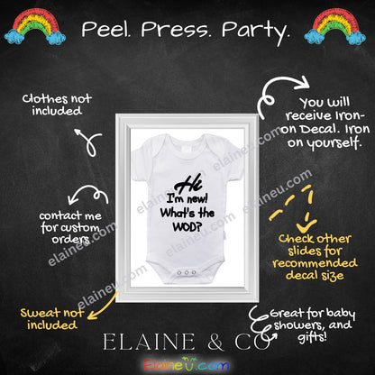 Custom Iron on Decal, custom text and images, (Clothing Not Included), EU-I-7