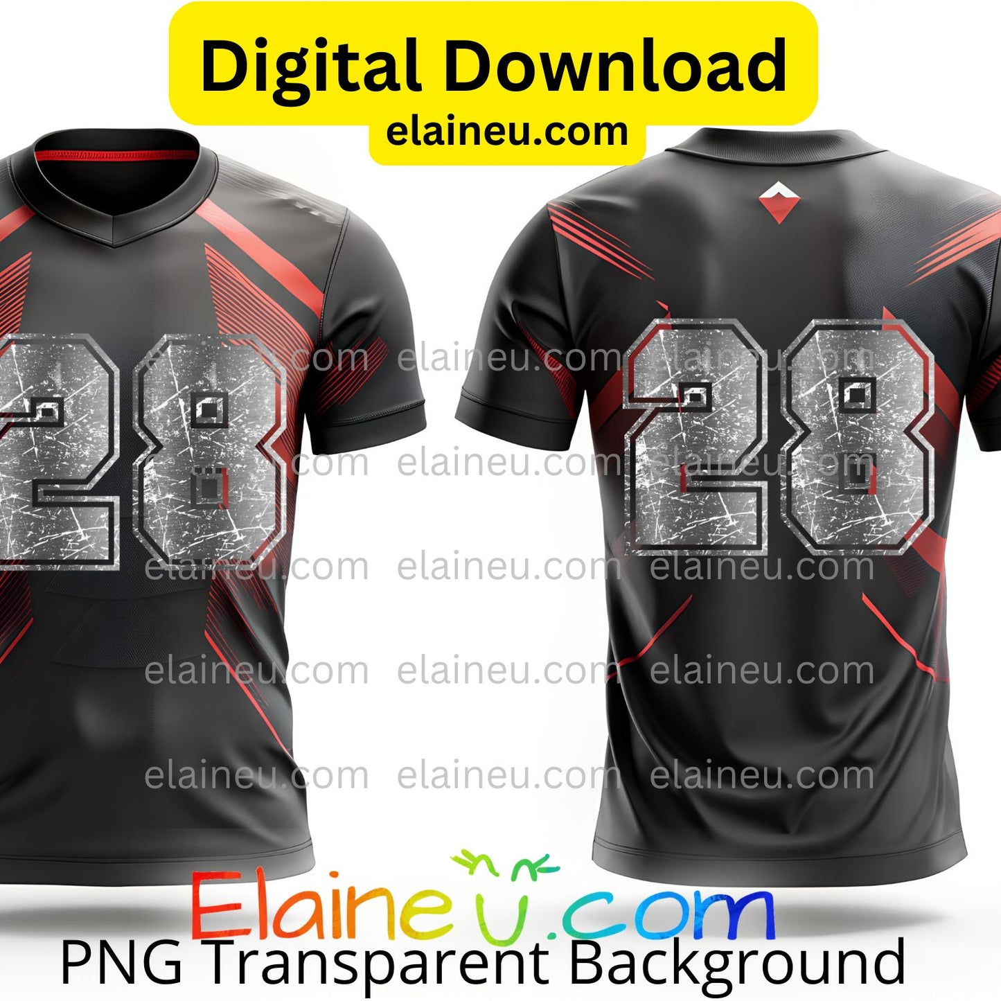 Silver Metallic Varsity Sports Numbers | Grunge Distressed Worn Out Style with Border | PNG JPG Digital Download, EU-N-687