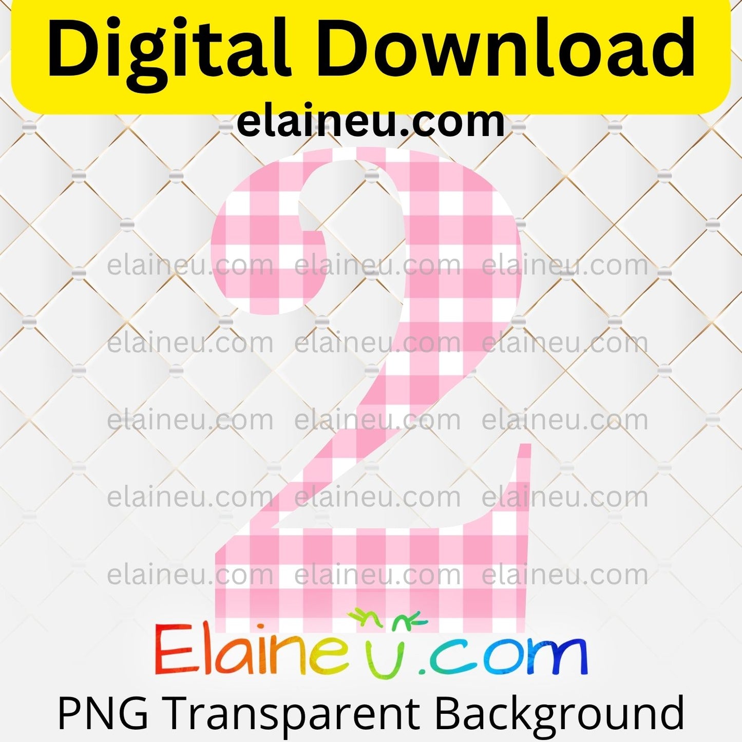 Pink gingham elegant numbers digital download set including 0–9 in a soft gingham pattern with a classic, stylish look. Mix and match numbers to create ages, years, or table numbers for birthdays, weddings, baby showers, parties, or milestone celebrations. Printable clipart files provided in high-resolution 300 DPI PNG with transparent backgrounds and JPG with white backgrounds