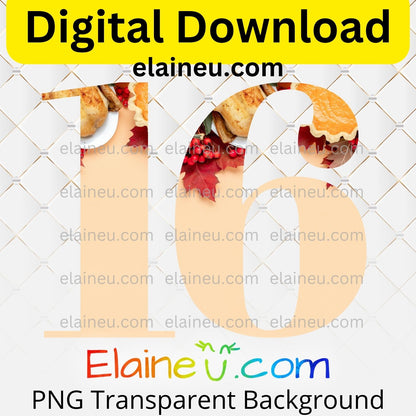 Thanksgiving numbers clipart, peach tone with pumpkin pie, cranberries, turkey accents decorating the top of each number.  Thanksgiving numbers printable, numbers png, numbers jpg, numbers clipart, 0-9 numbers included