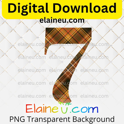 Thanksgiving plaid numbers digital download set featuring 0–9 in rustic autumn plaid patterns with warm fall colors like brown, dark red, and earthy tones. Each number is approx. 5x5 inches, provided in high-resolution 300 DPI PNG with transparent backgrounds and JPG with white backgrounds. Perfect for Thanksgiving invitations, table numbers, party décor, banners, scrapbooking, journaling, DIY crafts, and holiday milestone decorations.