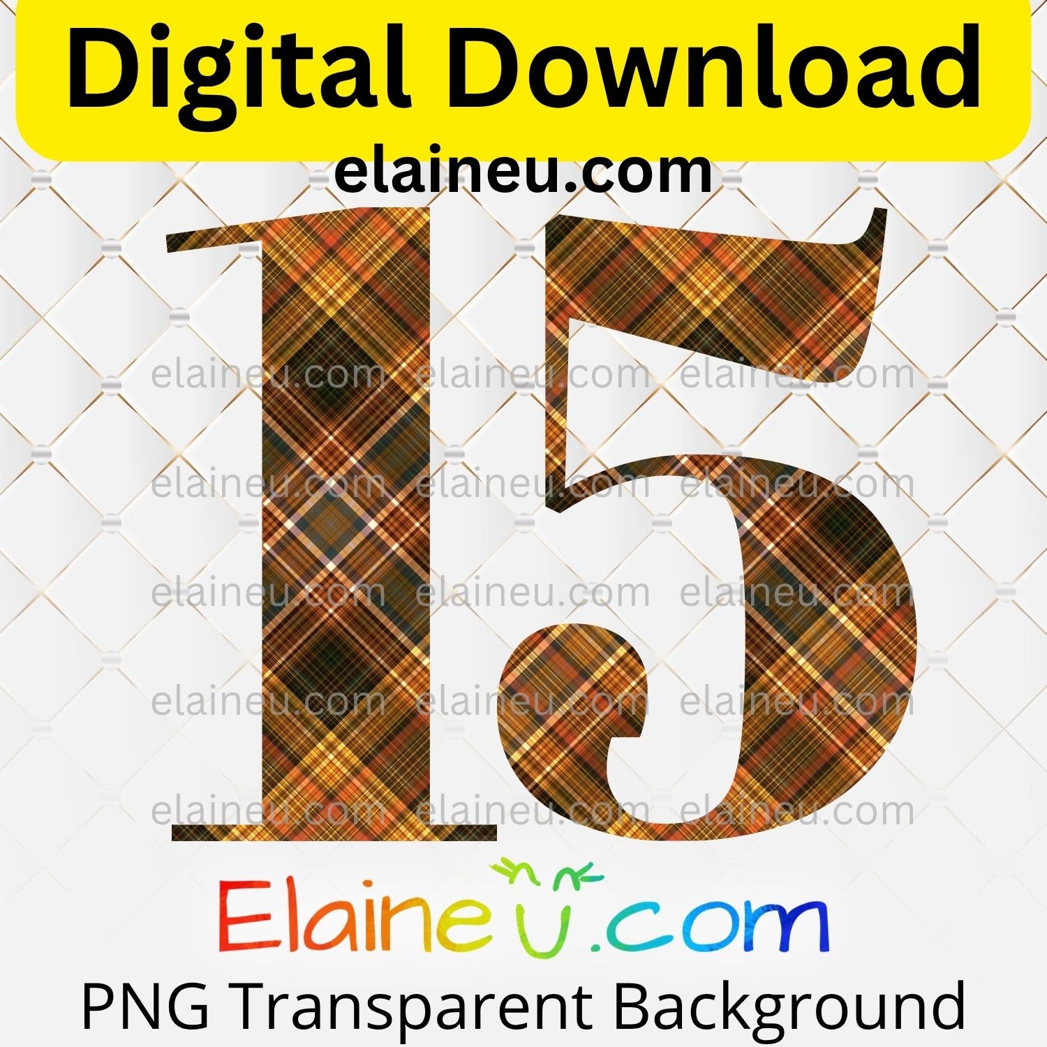 Thanksgiving plaid numbers digital download set featuring 0–9 in rustic autumn plaid patterns with warm fall colors like brown, dark red, and earthy tones. Each number is approx. 5x5 inches, provided in high-resolution 300 DPI PNG with transparent backgrounds and JPG with white backgrounds. Perfect for Thanksgiving invitations, table numbers, party décor, banners, scrapbooking, journaling, DIY crafts, and holiday milestone decorations.