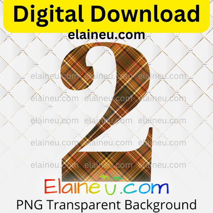 Thanksgiving plaid numbers digital download set featuring 0–9 in rustic autumn plaid patterns with warm fall colors like brown, dark red, and earthy tones. Each number is approx. 5x5 inches, provided in high-resolution 300 DPI PNG with transparent backgrounds and JPG with white backgrounds. Perfect for Thanksgiving invitations, table numbers, party décor, banners, scrapbooking, journaling, DIY crafts, and holiday milestone decorations.