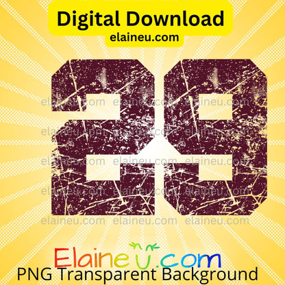 Digital download graphic with number '95' on a yellow background, featuring Elaine U. branding.