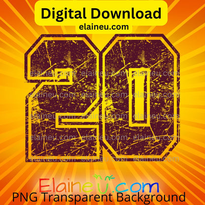 Burgundy Varsity Sports Numbers | Digital Download 0–9 | Outlined Distressed Grunge Athletic Number Clipart, EU-N-706