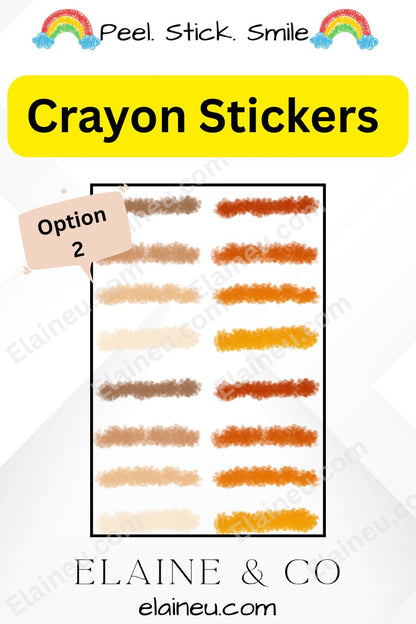 Planner Stickers – Thick Crayon Line Stickers with Clear Backgrounds for Journals and Bujo, EU-Planner-105