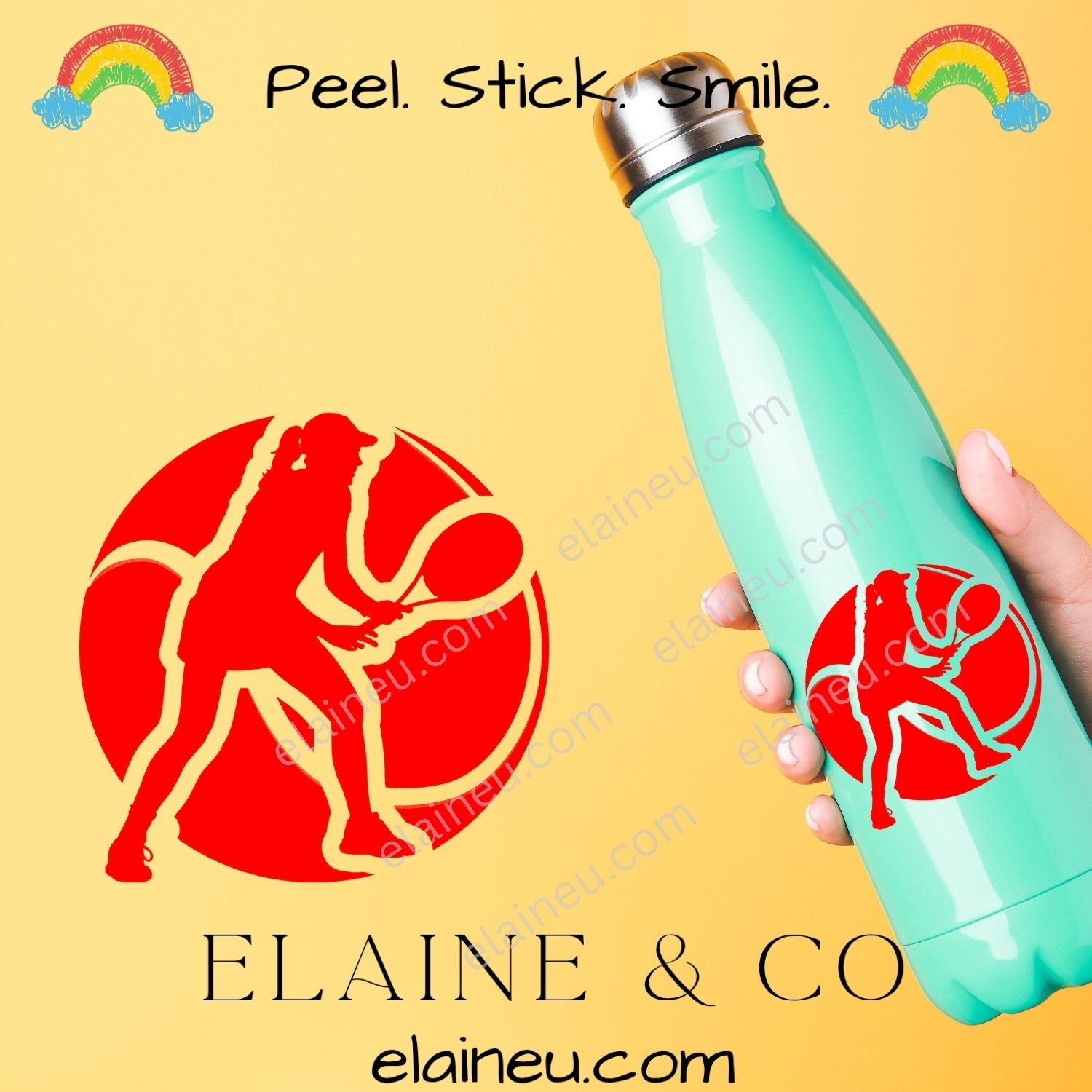 Tennis Vinyl Decal | Tennis Ball Sticker | Sports Car Decal, Laptop Sticker, Locker Decor