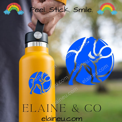 Tennis Vinyl Decal | Tennis Ball Sticker | Sports Car Decal, Laptop Sticker, Locker Decor
