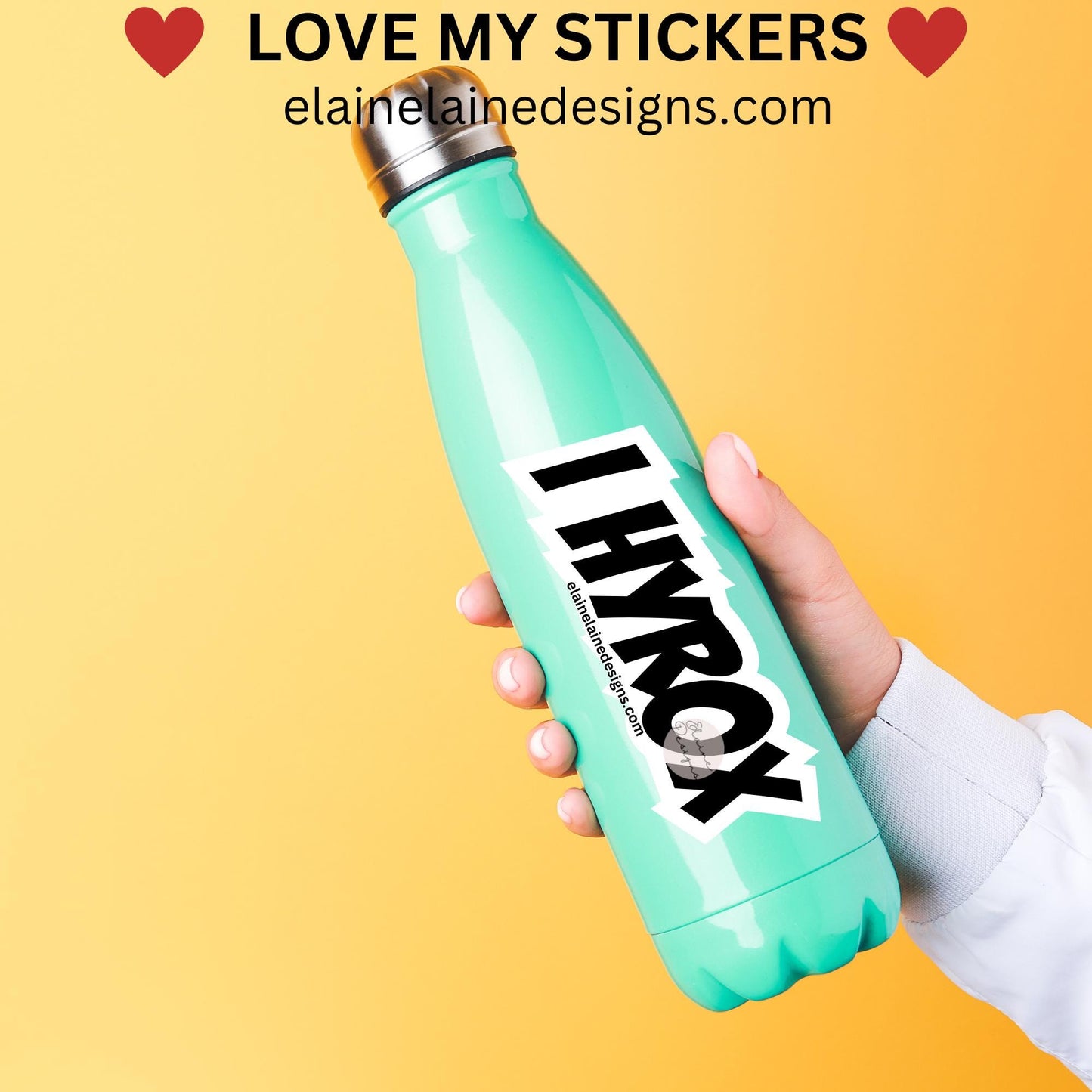 Hyrox Sticker – Fitness Vinyl Decal Featuring the Phrase “I Hyrox”, EED-RUN-11
