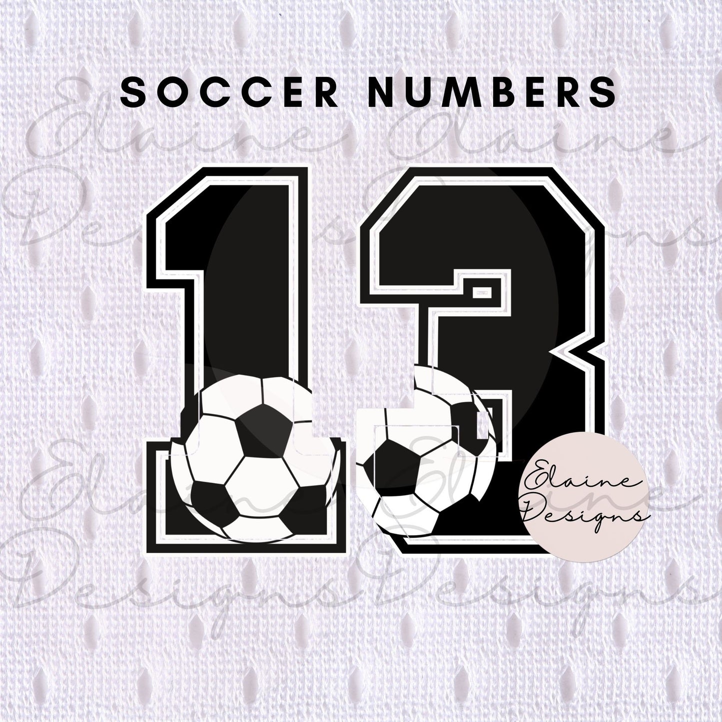 Soccer or Football Varsity Numbers 0-9 | Grunge Sports Numbers with Soccer Ball or Football | PNG Digital Download, EED-N-401