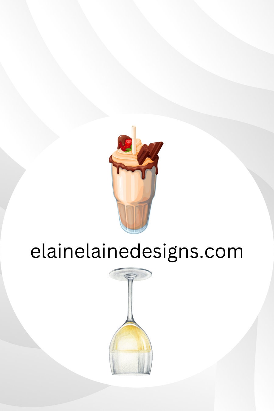Tennis Spin Stickers – Food &amp; Drinks Theme (Orange Juice or Strawberry Sundae, Coke or Lemonade, Cocktail or Hot Chocolate, Chocolate Sundae or White Wine), Tennis stickers, Tennis Butts, Racquet Stickers, Pickleball Stickers, EED-SPIN-113