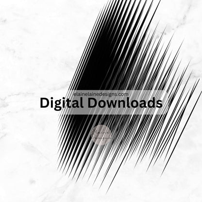 Hand-Drawn Speed Line Bundle – 8 Comic Book Speed Lines | Digital Download PNG & JPG, EED-Lines-399