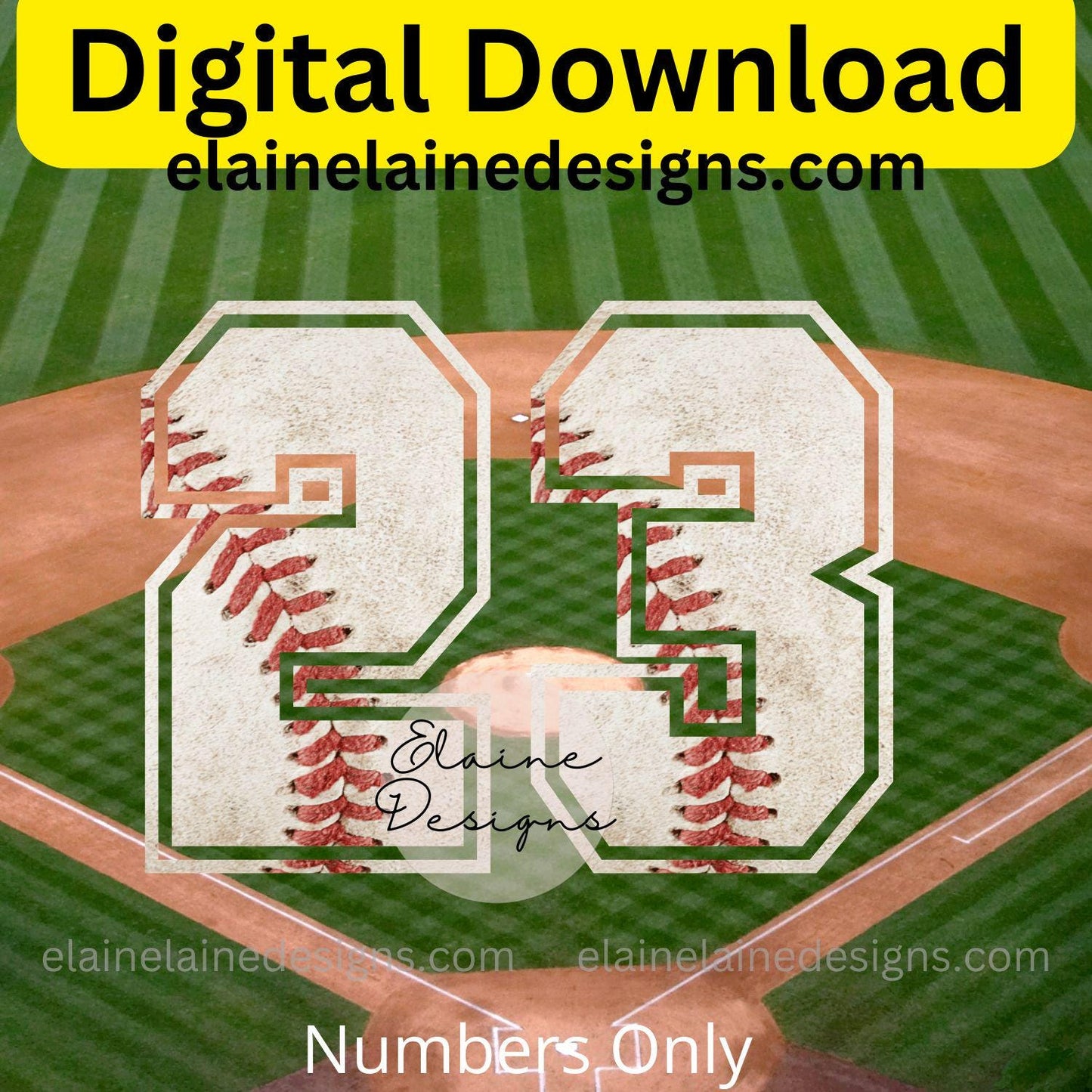 Baseball & Softball Varsity Numbers Clipart – Numbers with Baseball Inside | PNG & JPG, EED-N-594