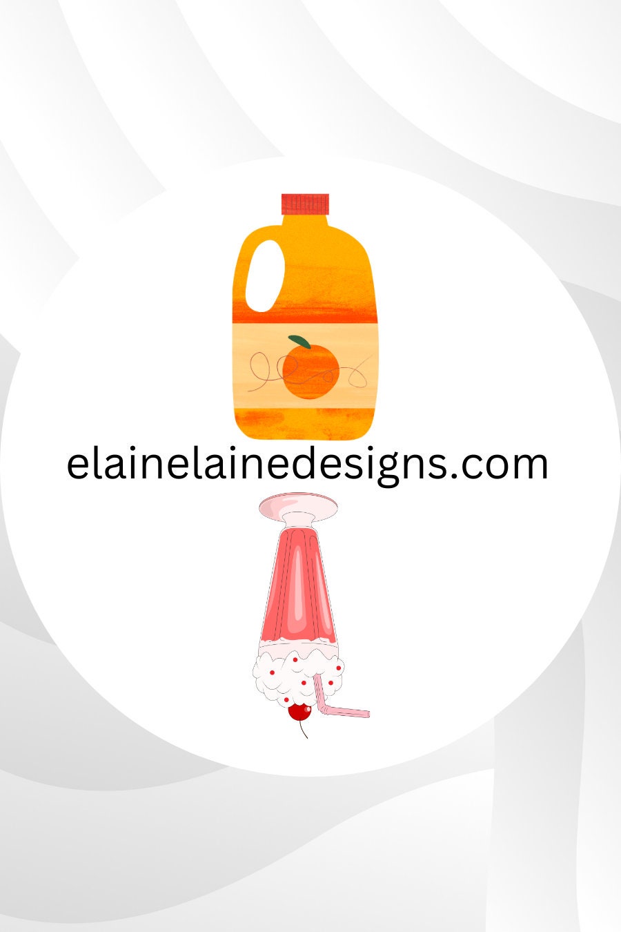 Tennis Spin Stickers – Food &amp; Drinks Theme (Orange Juice or Strawberry Sundae, Coke or Lemonade, Cocktail or Hot Chocolate, Chocolate Sundae or White Wine), Tennis stickers, Tennis Butts, Racquet Stickers, Pickleball Stickers, EED-SPIN-113